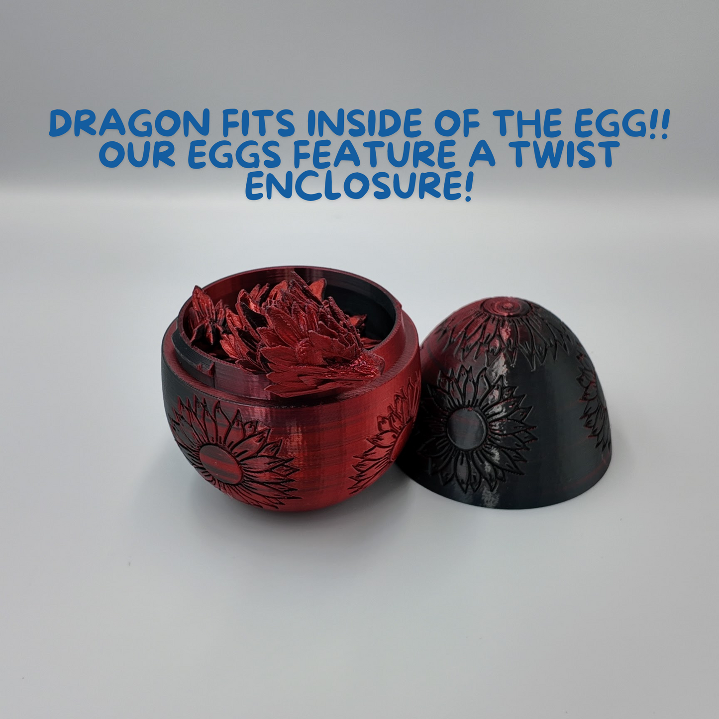 Sunflower Dragon Egg - 12.5" Dragons Articulating Joints - Sunflower Themed