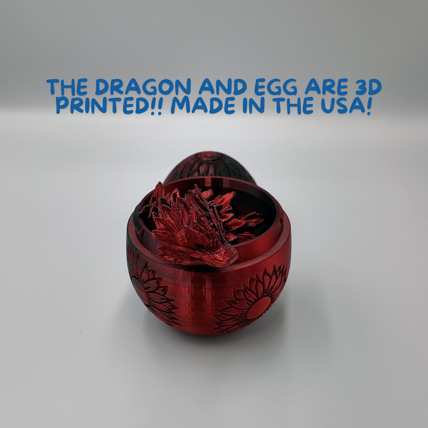 Sunflower Dragon Egg - 12.5" Dragons Articulating Joints - Sunflower Themed