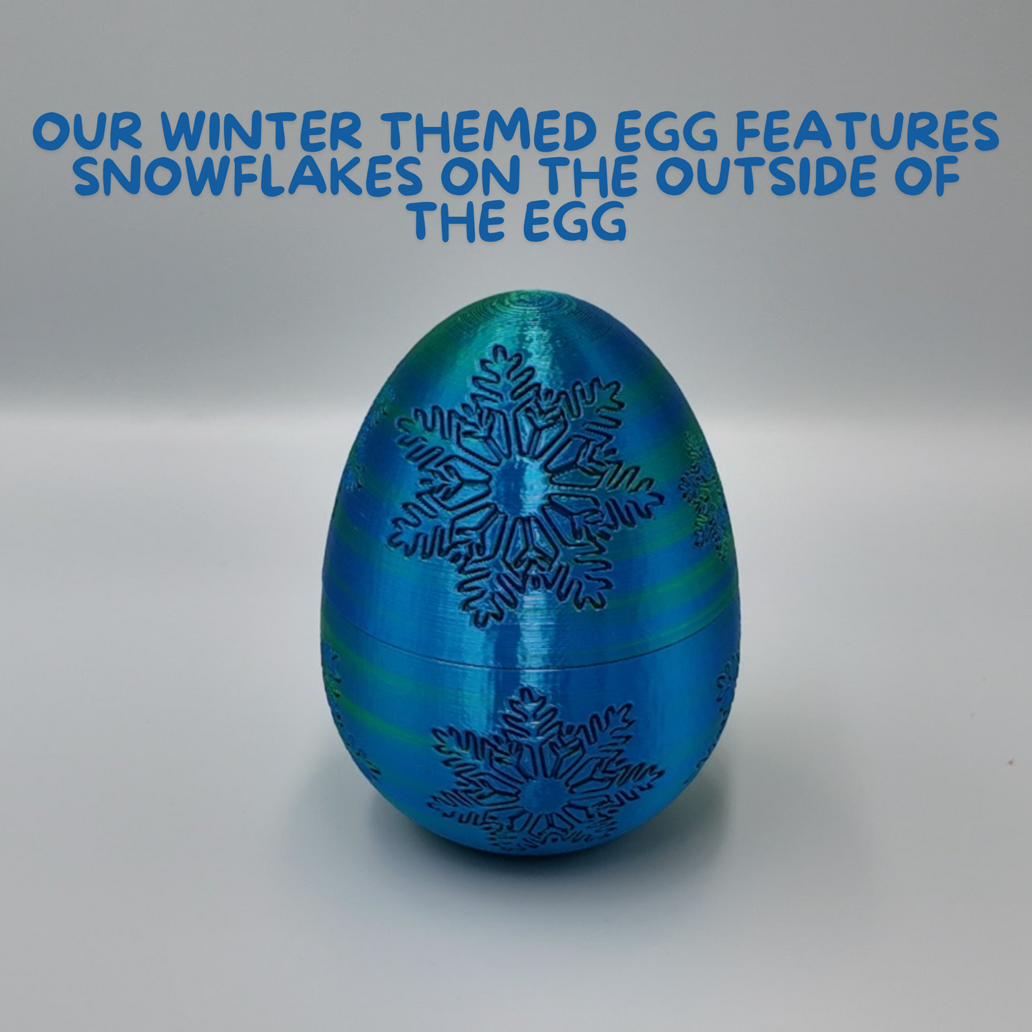 Winter Dragon Egg - 11" Dragons Articulating Joints - Snowflake Themed