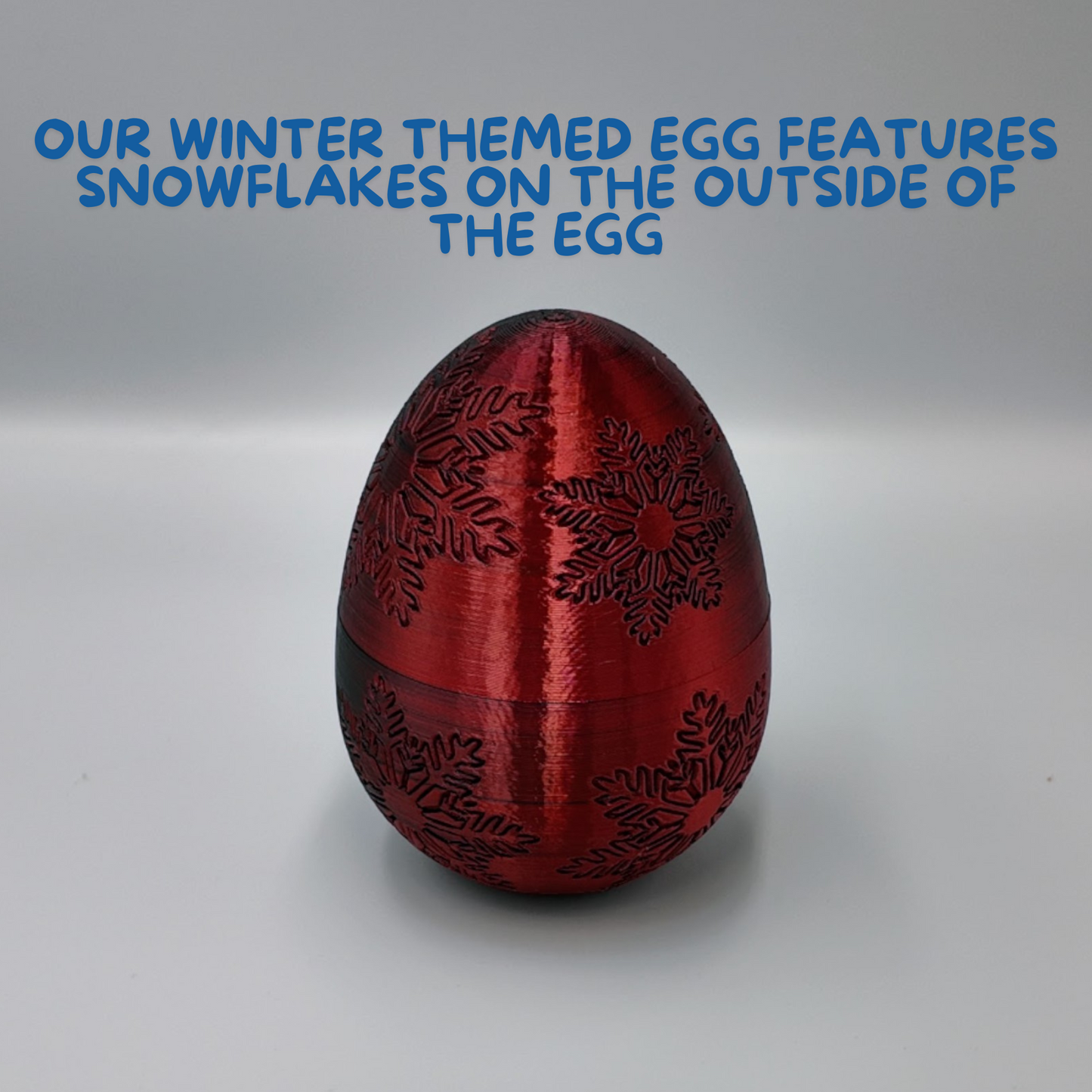 Winter Dragon Egg - 11" Dragons Articulating Joints - Snowflake Themed