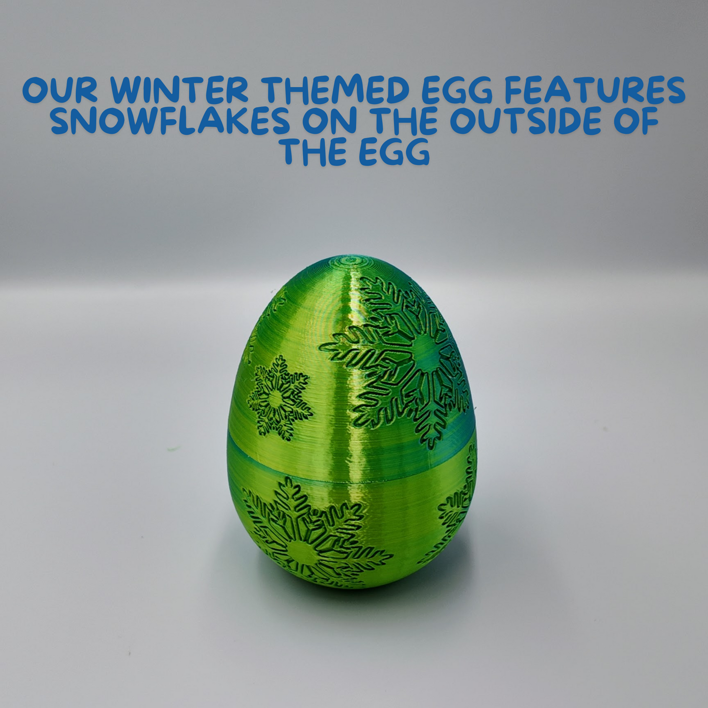 Winter Dragon Egg - 11" Dragons Articulating Joints - Snowflake Themed