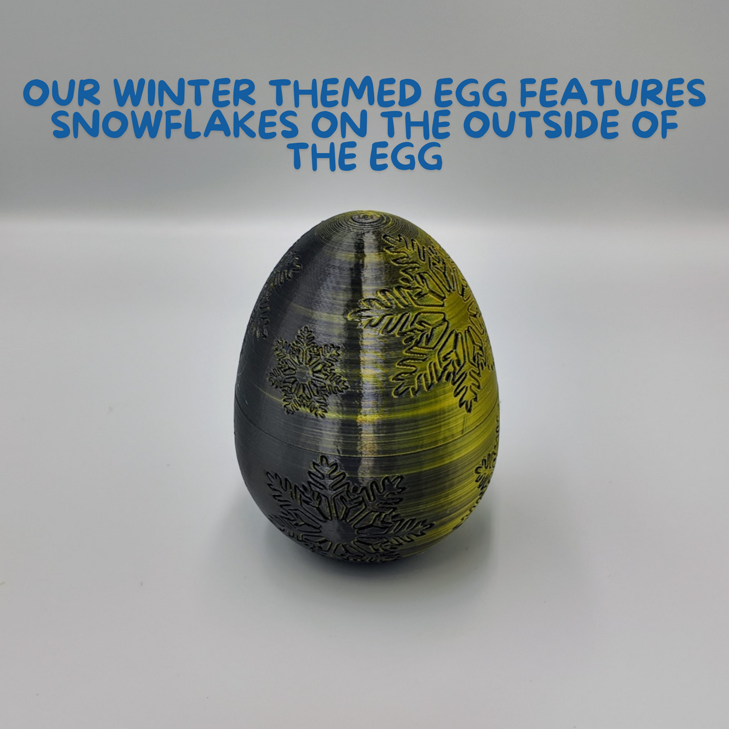 Winter Dragon Egg - 11" Dragons Articulating Joints - Snowflake Themed