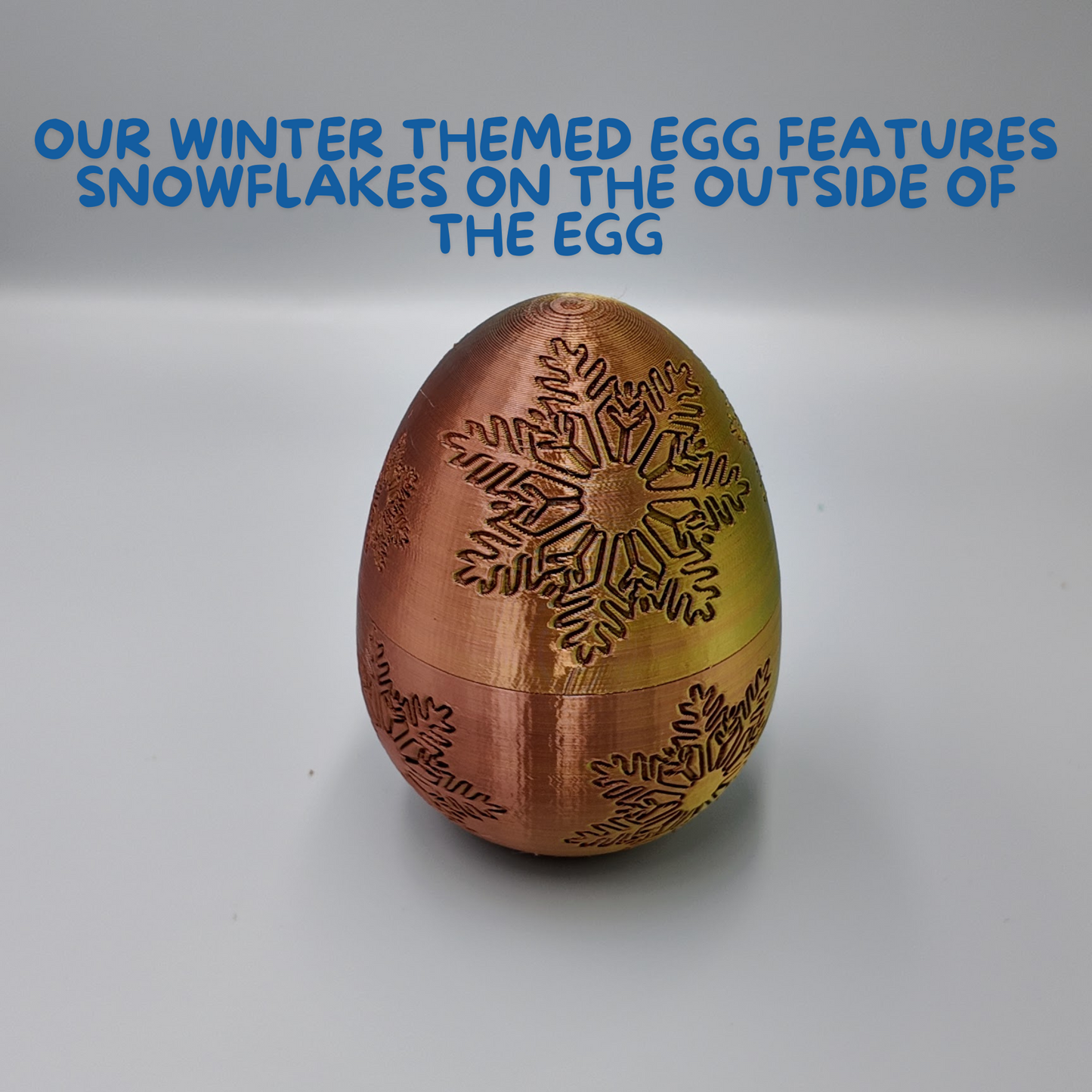 Winter Dragon Egg - 11" Dragons Articulating Joints - Snowflake Themed