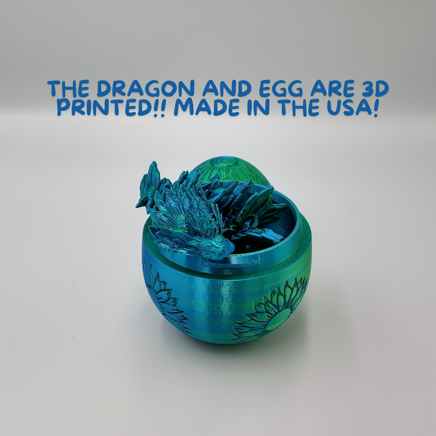 Sunflower Dragon Egg - 12.5" Dragons Articulating Joints - Sunflower Themed