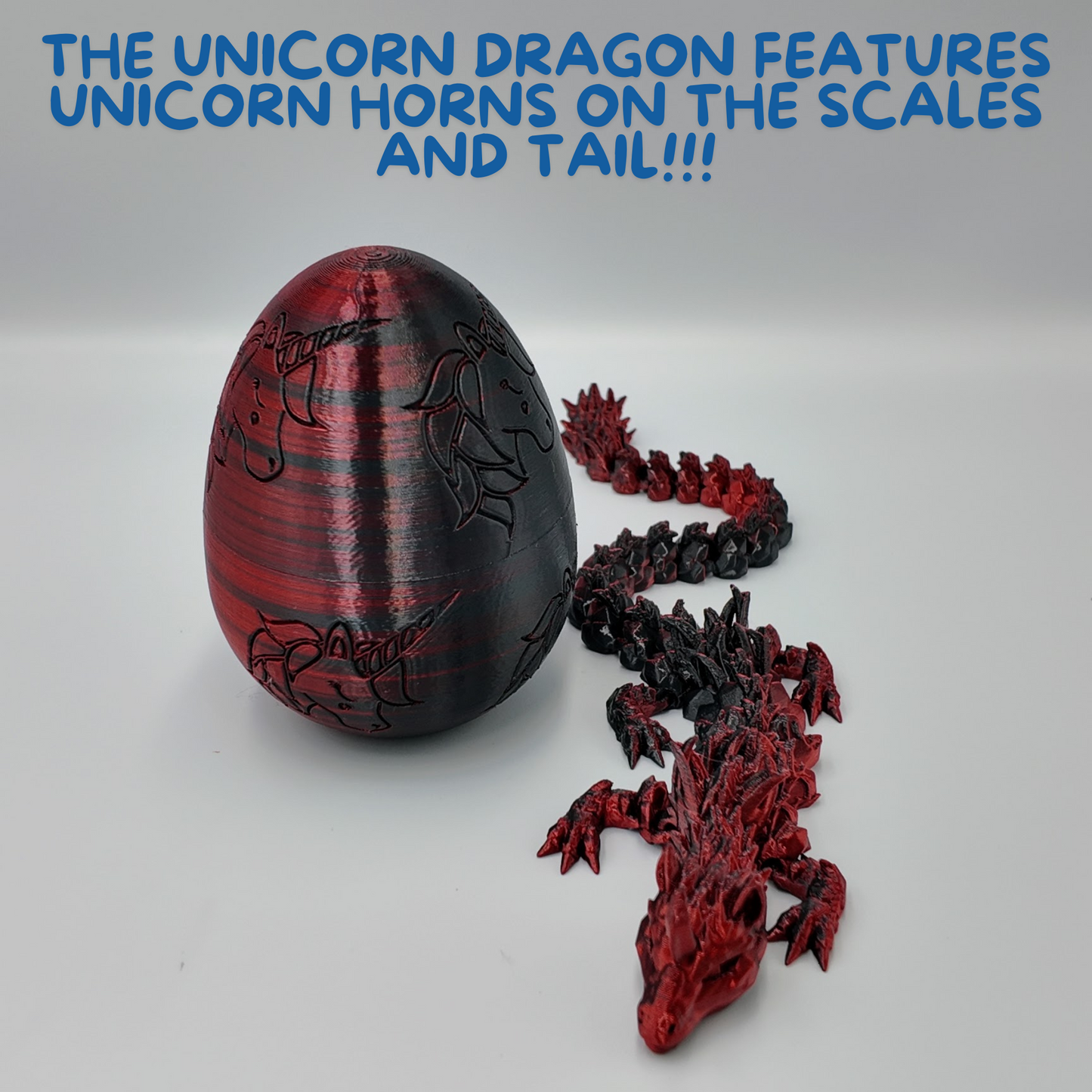 Unicorn Dragon Egg - 14.5" Dragons Articulating Joints - Unicorn Themed