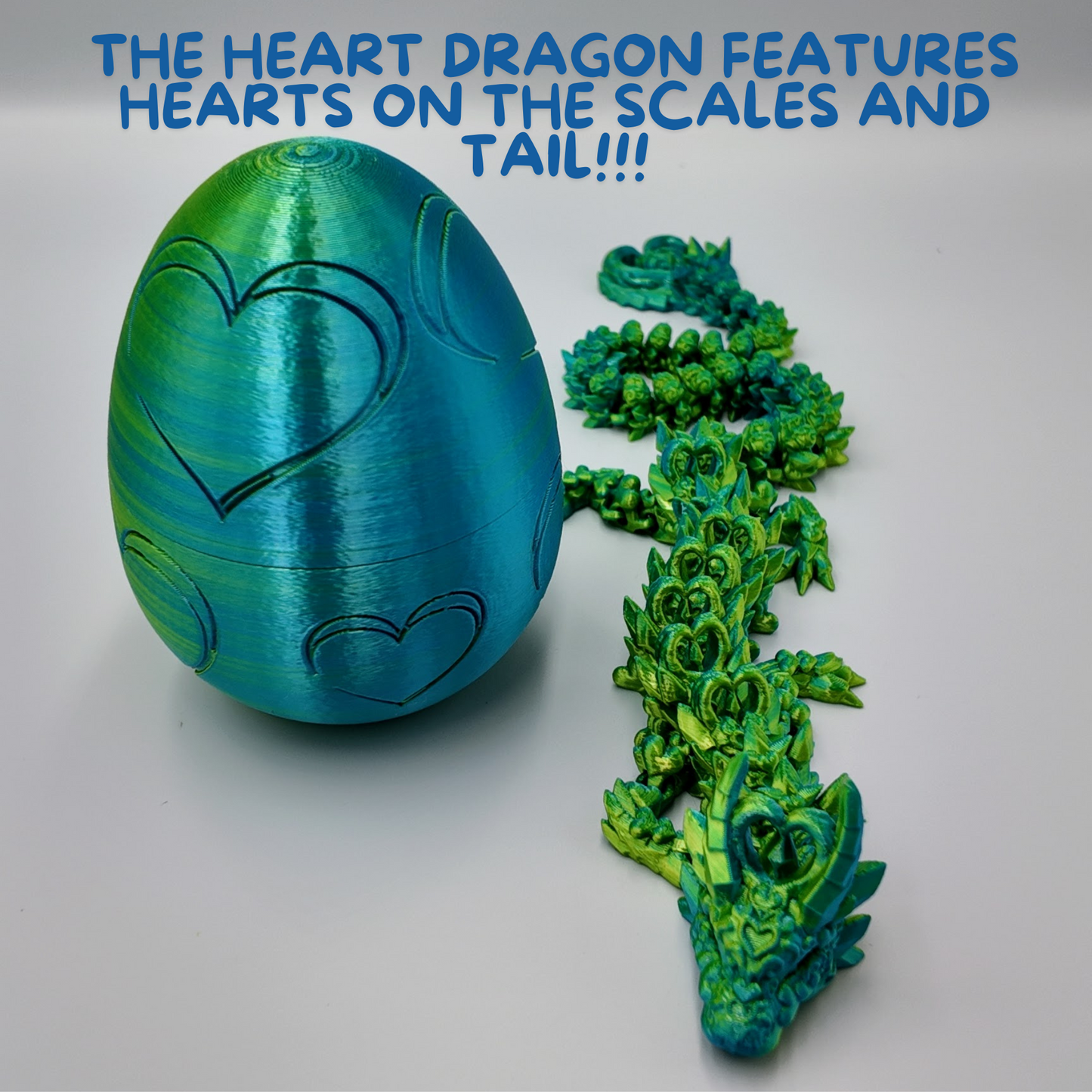 Heart Dragon Egg - 17" Dragons Articulating Joints - Mushroom Themed