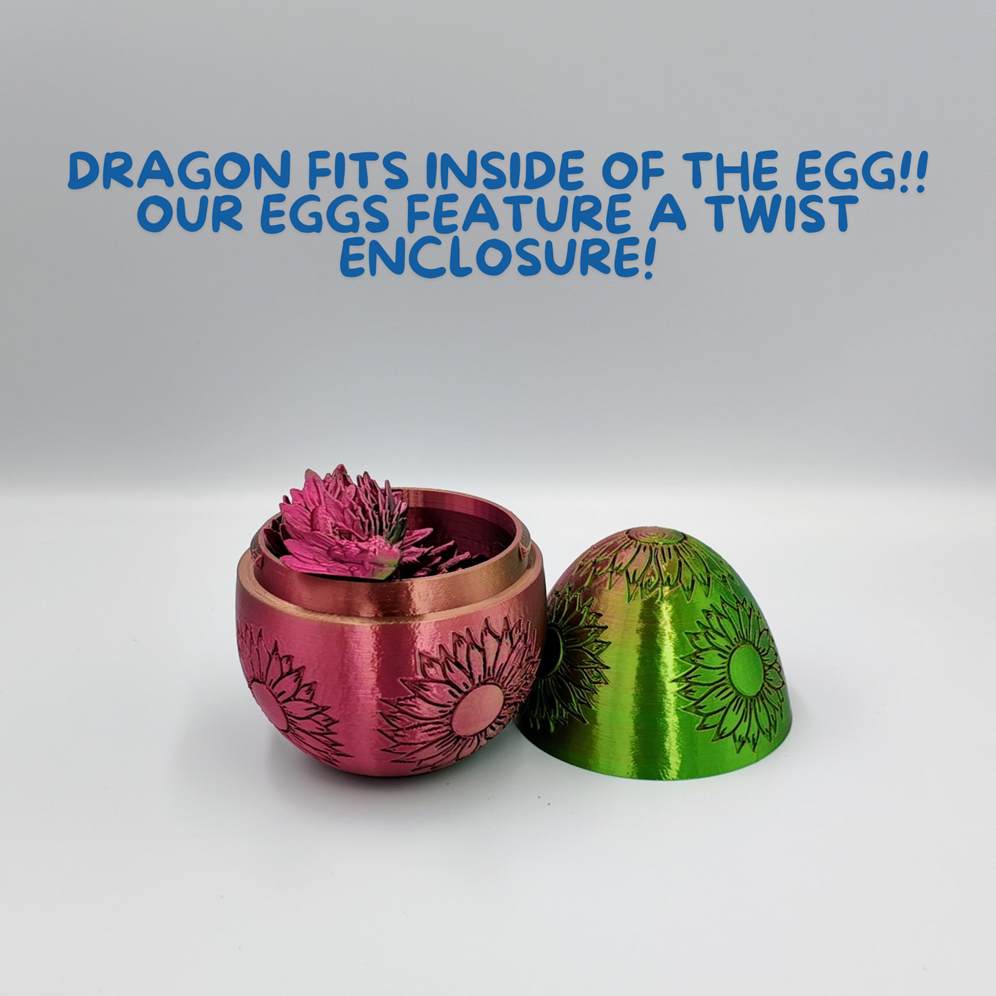 Sunflower Dragon Egg - 12.5" Dragons Articulating Joints - Sunflower Themed