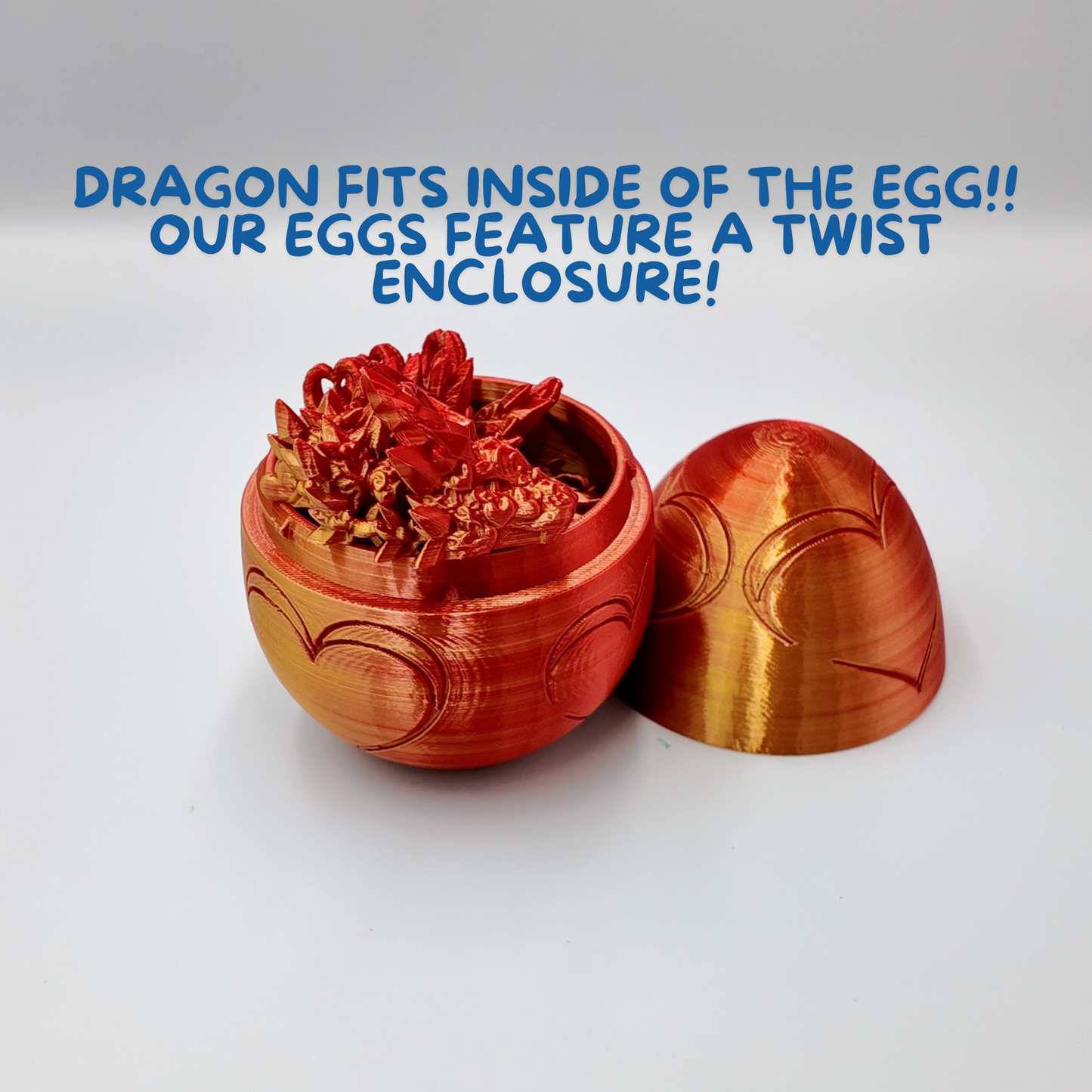 Heart Dragon Egg - 17" Dragons Articulating Joints - Mushroom Themed