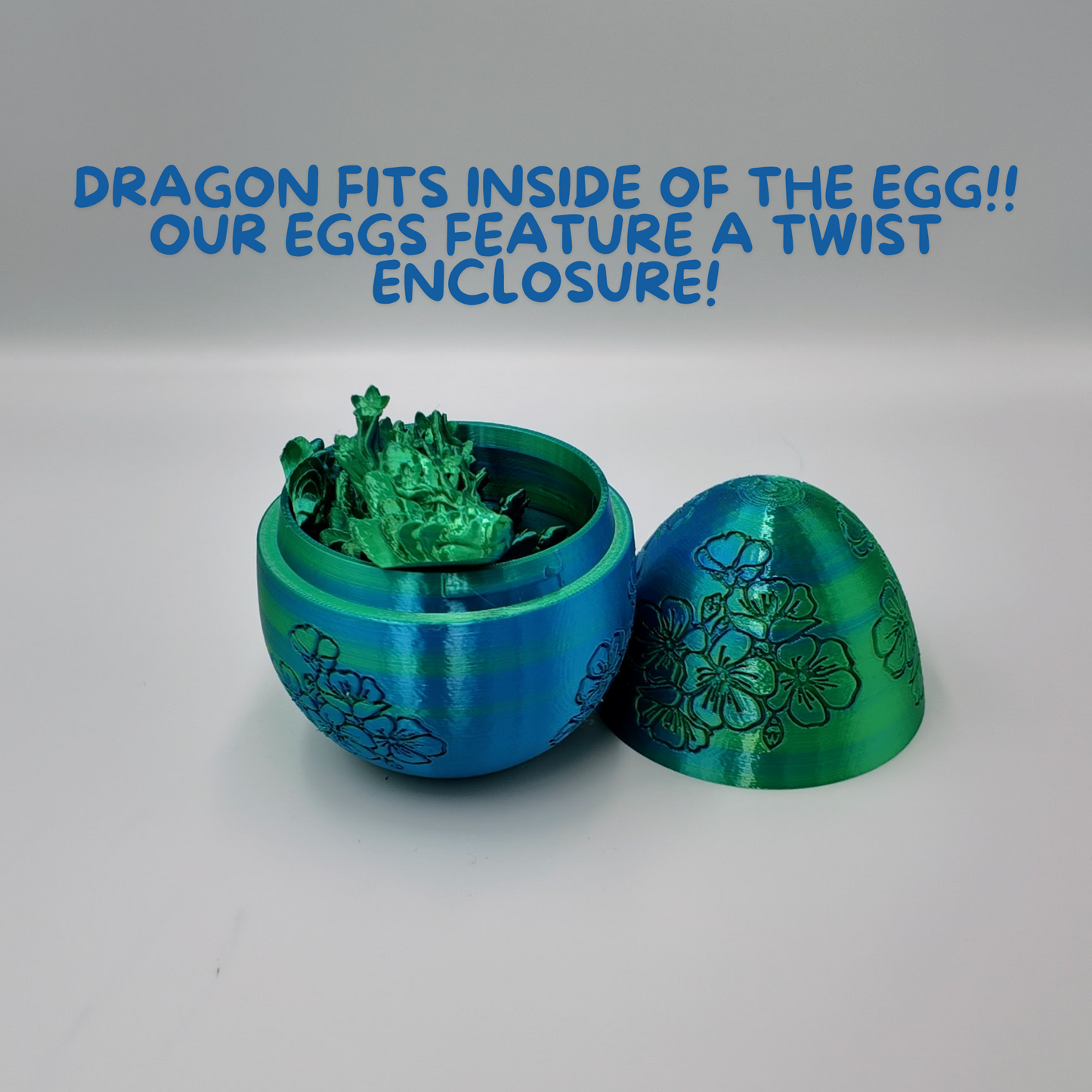 Cherry Blossom Dragon Egg - 14" Dragons Articulating Joints - Cherry Blossom Themed