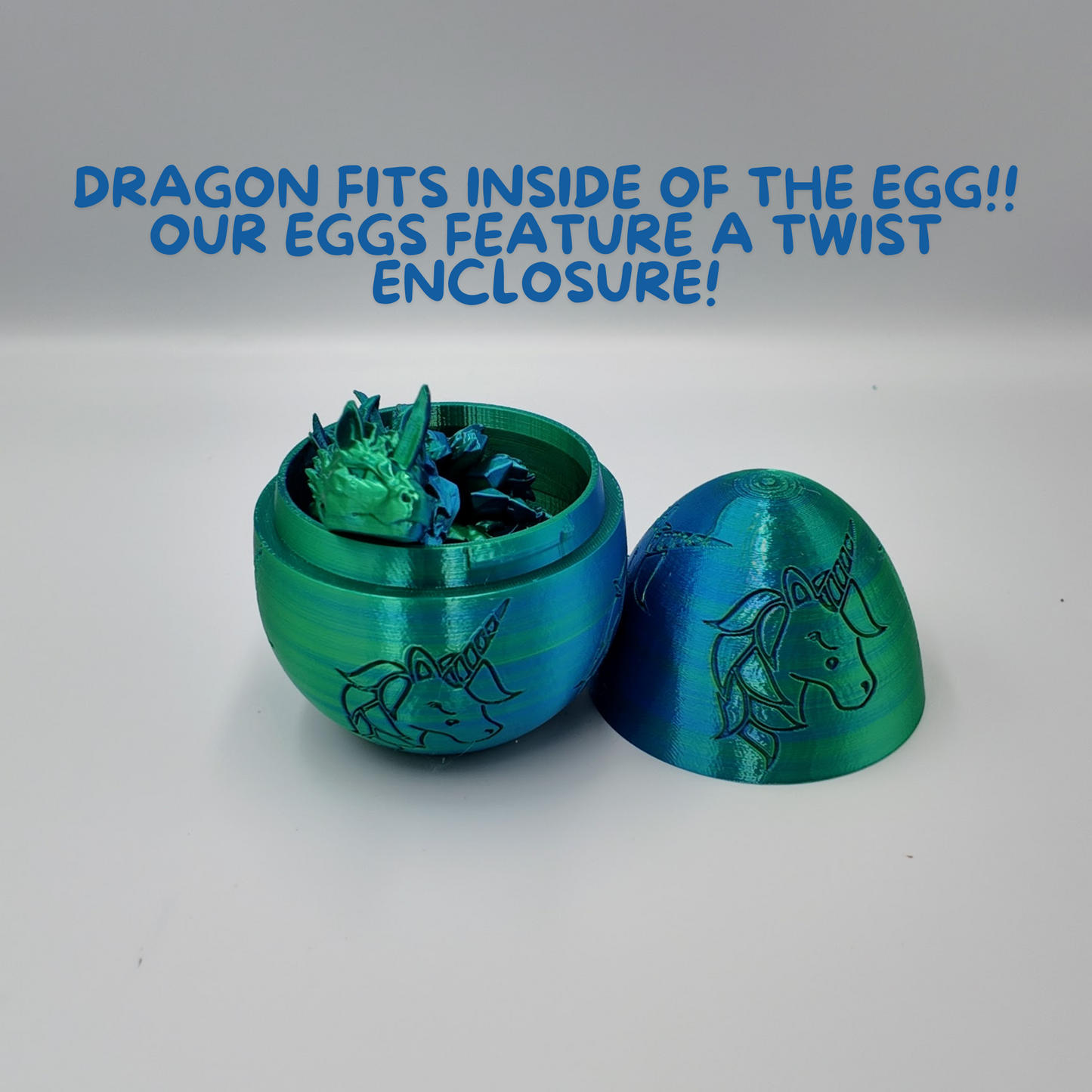 Unicorn Dragon Egg - 14.5" Dragons Articulating Joints - Unicorn Themed