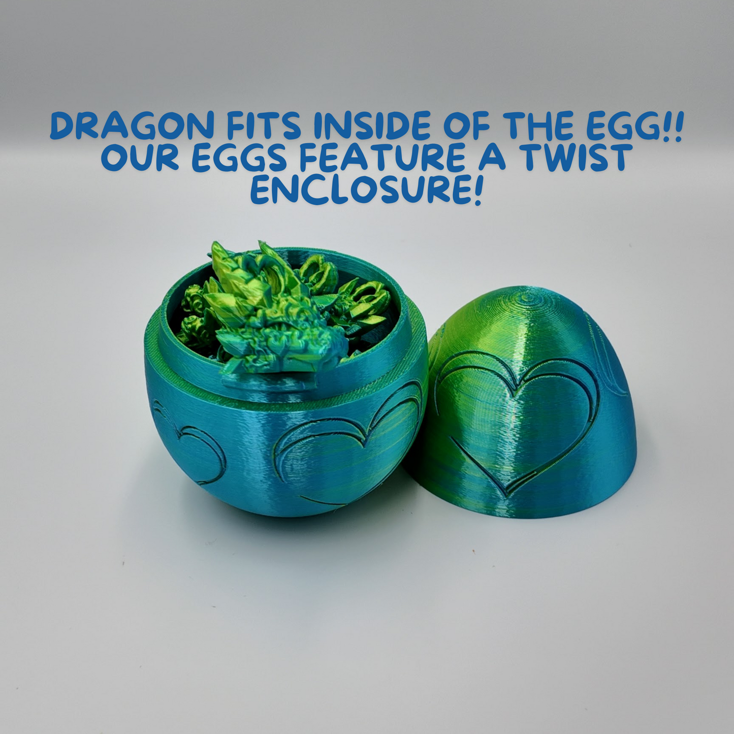 Heart Dragon Egg - 17" Dragons Articulating Joints - Mushroom Themed