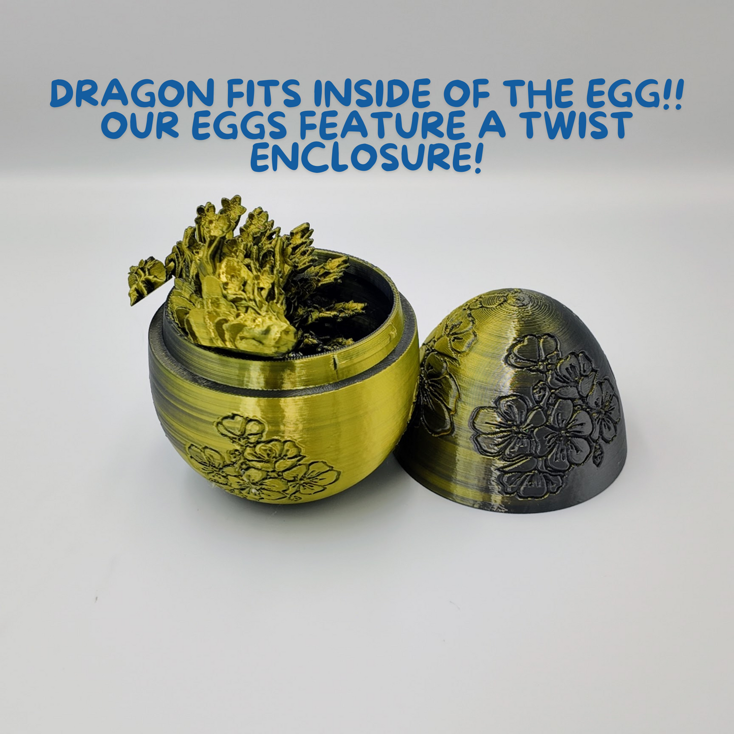 Cherry Blossom Dragon Egg - 14" Dragons Articulating Joints - Cherry Blossom Themed