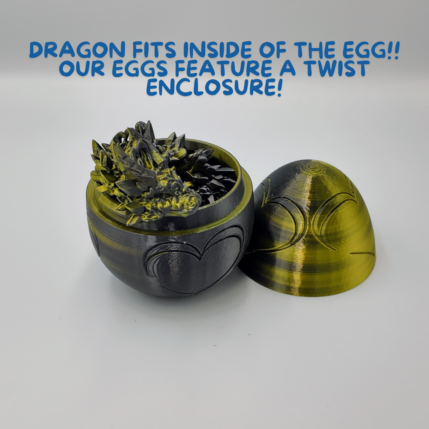 Heart Dragon Egg - 17" Dragons Articulating Joints - Mushroom Themed