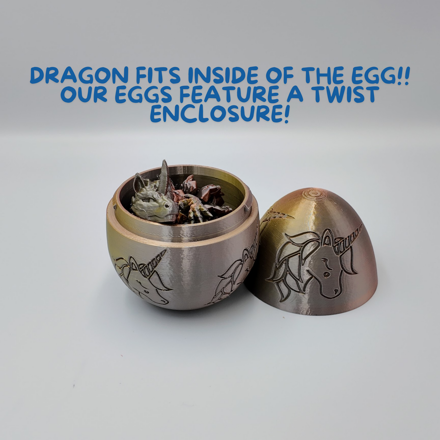 Unicorn Dragon Egg - 14.5" Dragons Articulating Joints - Unicorn Themed