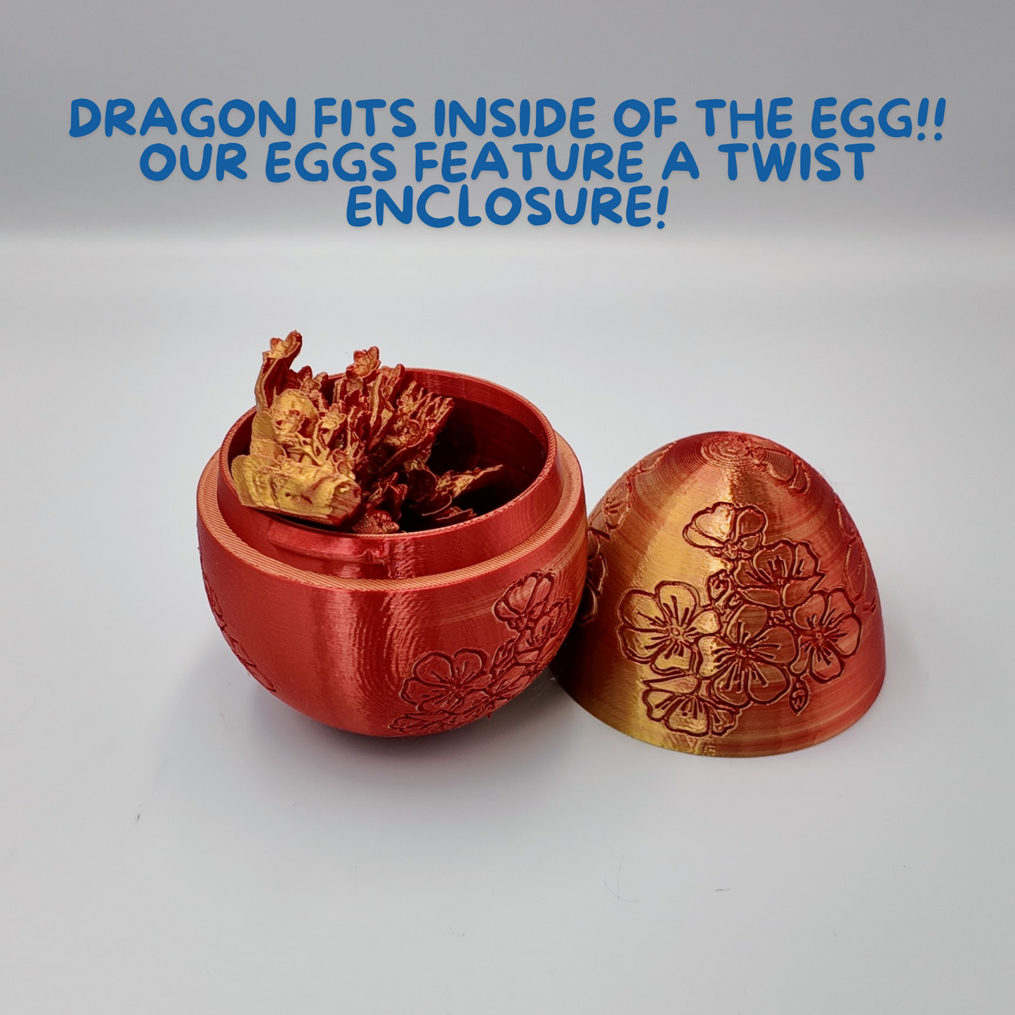 Cherry Blossom Dragon Egg - 14" Dragons Articulating Joints - Cherry Blossom Themed