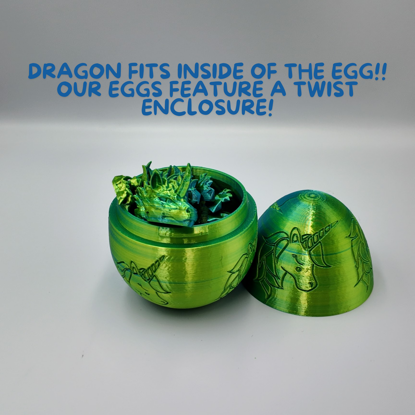 Unicorn Dragon Egg - 14.5" Dragons Articulating Joints - Unicorn Themed