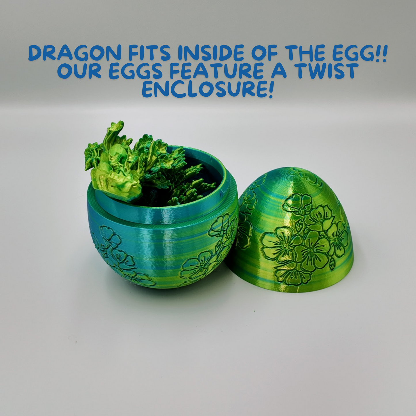 Cherry Blossom Dragon Egg - 14" Dragons Articulating Joints - Cherry Blossom Themed