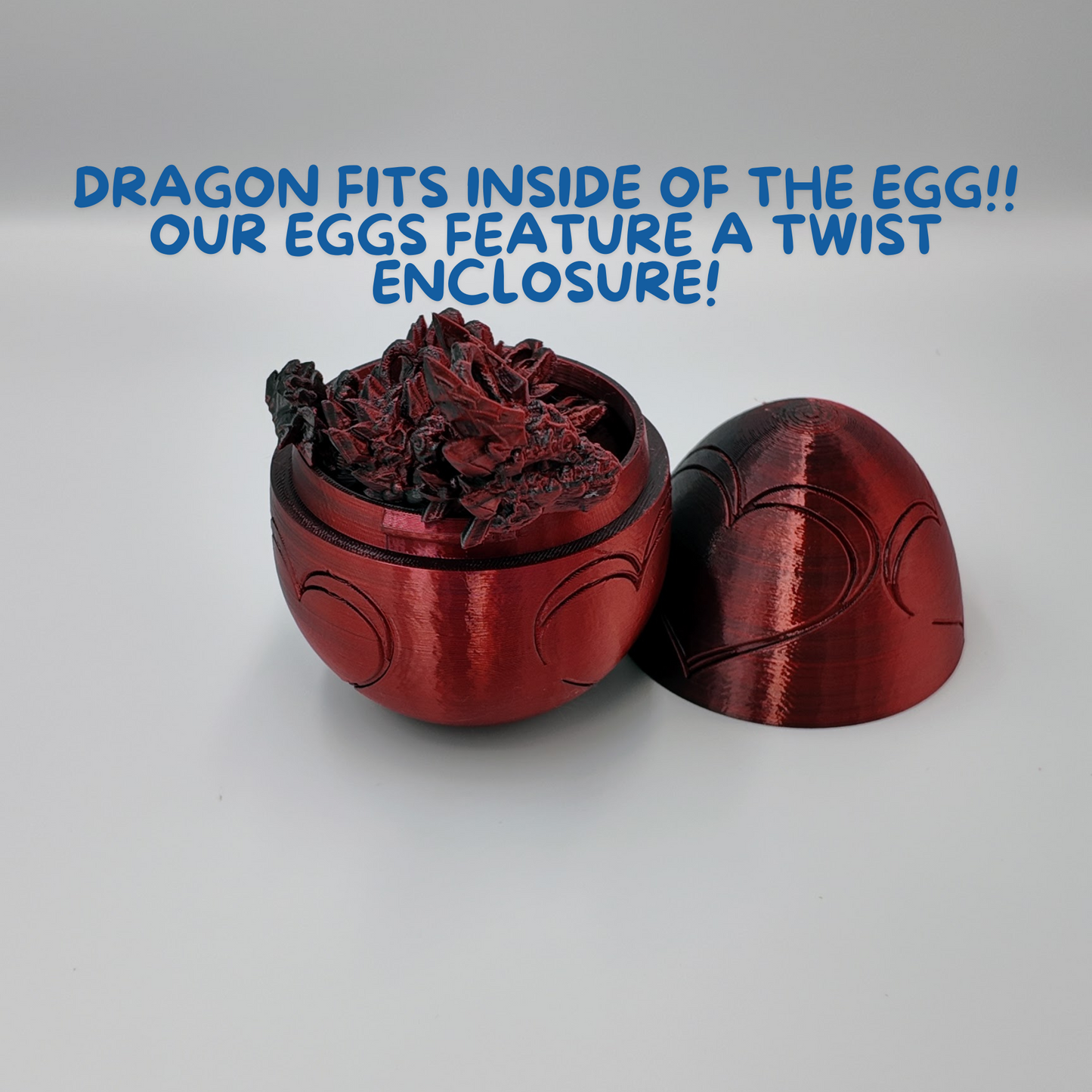 Heart Dragon Egg - 17" Dragons Articulating Joints - Mushroom Themed