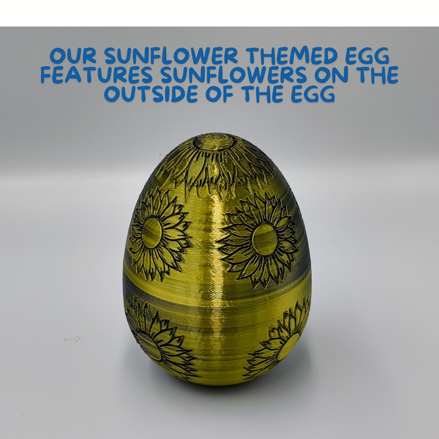 Sunflower Dragon Egg - 12.5" Dragons Articulating Joints - Sunflower Themed