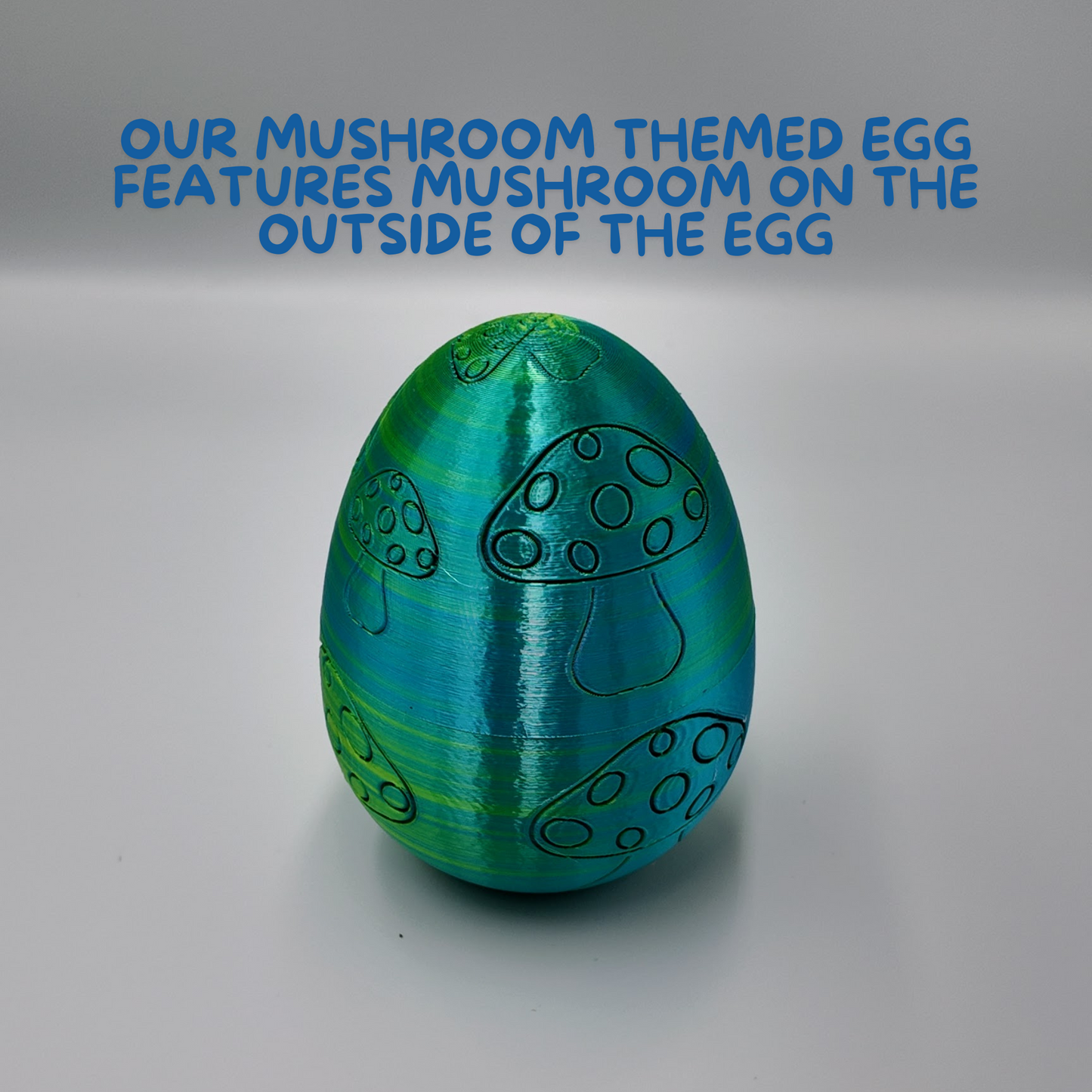 Mushroom Dragon Egg - 16" Dragons Articulating Joints - Mushroom Themed