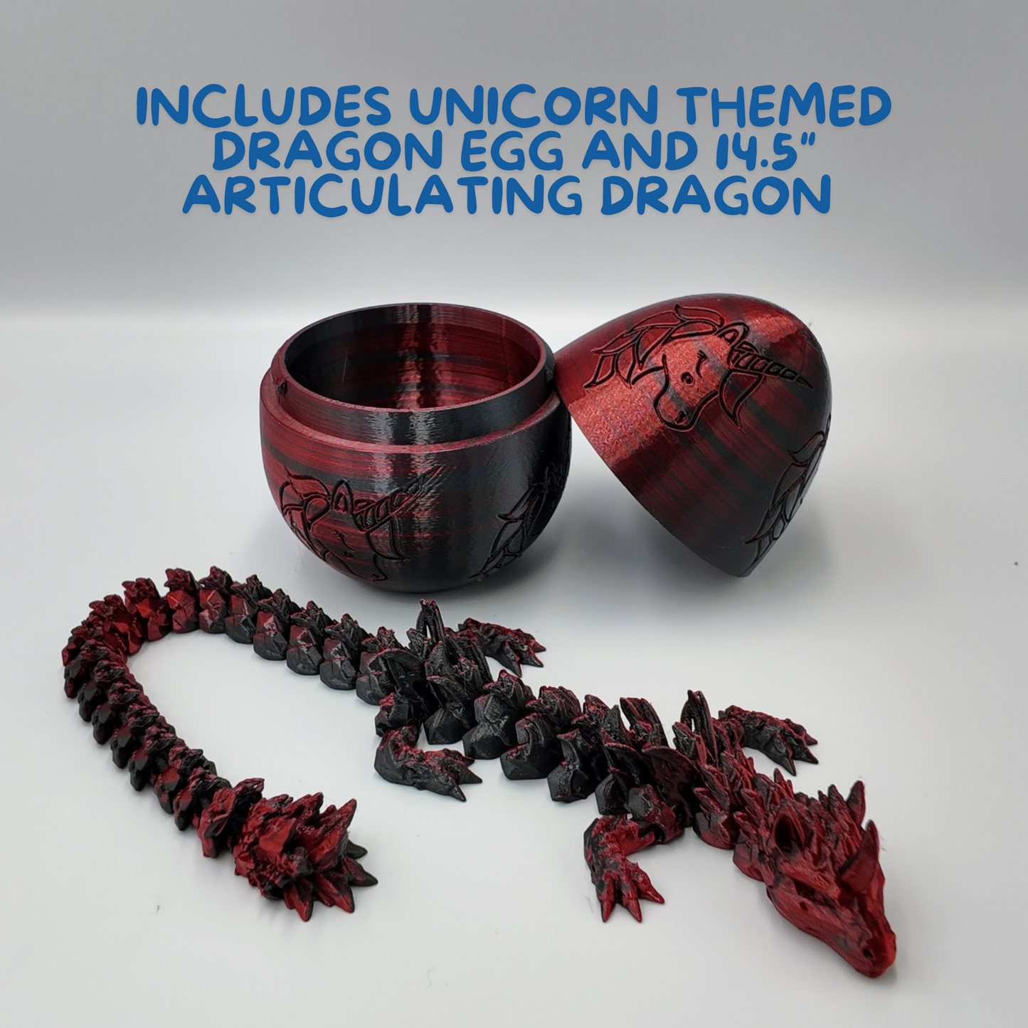 Unicorn Dragon Egg - 14.5" Dragons Articulating Joints - Unicorn Themed