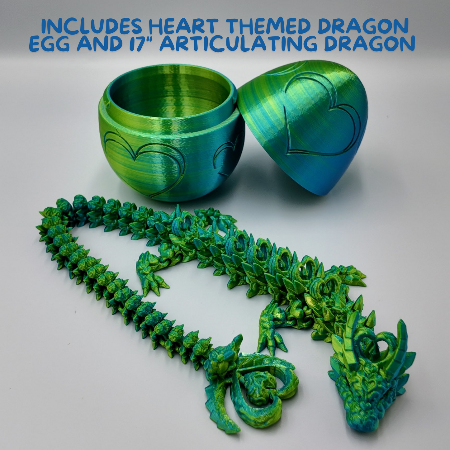 Heart Dragon Egg - 17" Dragons Articulating Joints - Mushroom Themed