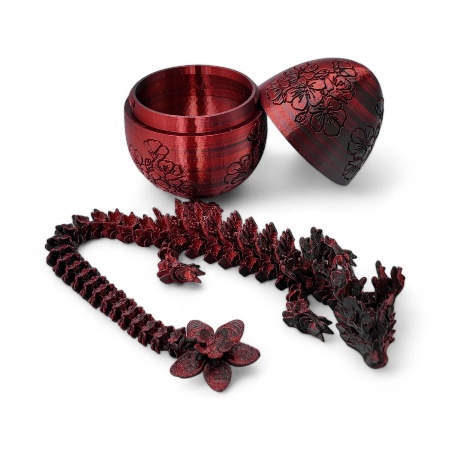 Cherry Blossom Dragon Egg - 14" Dragons Articulating Joints - Cherry Blossom Themed